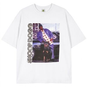 Unisex Cross Colours x Snoop Dogg Pose Bling Tee in White